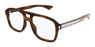 Saint Laurent SL 881 OPT men Havana Squared Eyeglasses