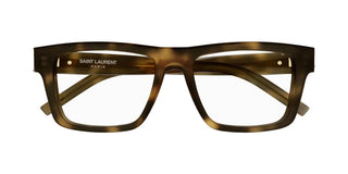 Saint Laurent SL M10_B men Havana Squared Eyeglasses