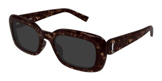 Saint Laurent SL M130 women Havana Squared Sunglasses