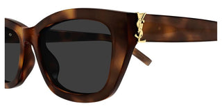 Saint Laurent SL M153 women Havana Squared Sunglasses