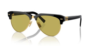 Miu Miu Smu 09zs Women Black Pilot Sunglasses