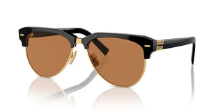 Miu Miu Smu 09zs Women Black Pilot Sunglasses