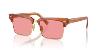 Miu Miu Smu 10zs Women Brown Squared Sunglasses