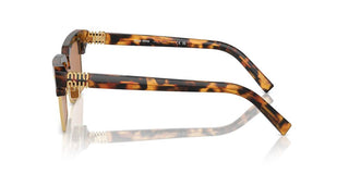 Miu Miu Smu 10zs Women Havana Squared Sunglasses