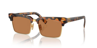 Miu Miu Smu 10zs Women Havana Squared Sunglasses