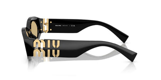 Miu Miu Smu 11ws Women Black Oval Sunglasses