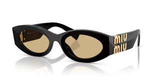 Miu Miu SMU 11WS women Black Oval Sunglasses