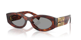 Miu Miu SMU 11WS women Havana Oval Sunglasses