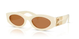 Miu Miu SMU 11WS women White Oval Sunglasses