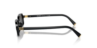 Miu Miu Smu 11zs Women Black Rectangle Sunglasses