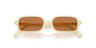 Miu Miu Smu 11zs Women White Rectangle Sunglasses