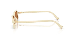 Miu Miu Smu 11zs Women White Rectangle Sunglasses