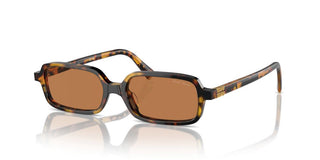 Miu Miu Smu 11zs Women Havana Rectangle Sunglasses