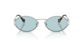 Miu Miu Smu 52ys Women Silver Round Sunglasses