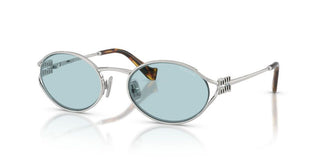 Miu Miu Smu 52ys Women Silver Round Sunglasses