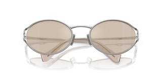 Miu Miu Smu 52ys Women Silver Round Sunglasses