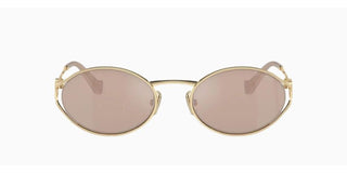 Miu Miu SMU 52YS women Gold Round Sunglasses