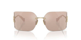 Miu Miu Smu 54ys Women Gold Geometric Sunglasses