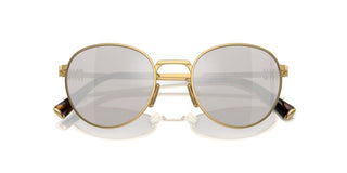 Miu Miu Smu 55zs Women Gold Round Sunglasses