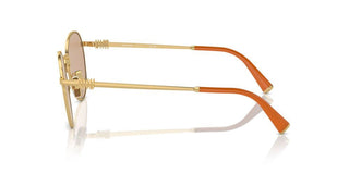Miu Miu Smu 55zs Women Gold Round Sunglasses