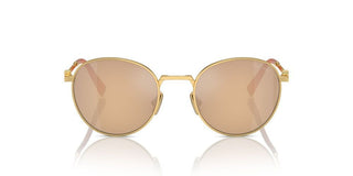 Miu Miu Smu 55zs Women Gold Round Sunglasses