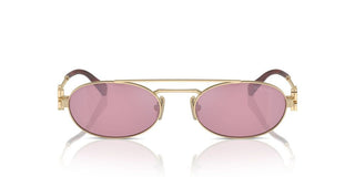 Miu Miu SMU 54ZS women Gold Geometric Sunglasses