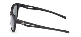 Adidas Sp0118 Unisex Black Rectangle Sunglasses