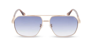 Police Splq85 Unisex Rose Gold Geometric Sunglasses