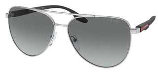 Prada Linea Rossa SPS 52WS men Silver Pilot Sunglasses