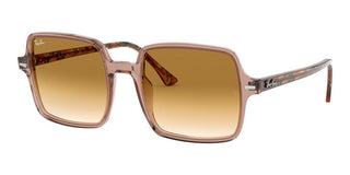 Ray-Ban SQUARE II RB 1973 women Brown Geometric Sunglasses