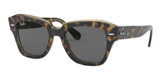 Ray-Ban STATE STREET RB 2186 unisex Havana Squared Sunglasses