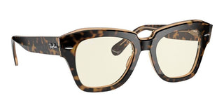 Ray-Ban STATE STREET RB 2186 unisex Havana Squared Sunglasses