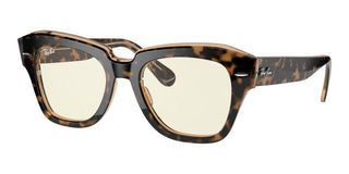Ray-Ban STATE STREET RB 2186 unisex Havana Squared Sunglasses