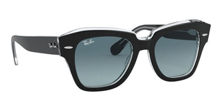 Ray-Ban STATE STREET RB 2186 unisex Black Squared Sunglasses