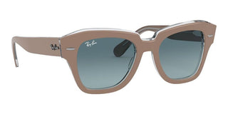 Ray-Ban STATE STREET RB 2186 unisex Brown Squared Sunglasses