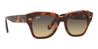 Ray-Ban STATE STREET RB 2186 unisex Havana Squared Sunglasses