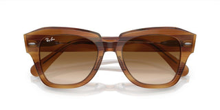 Ray-ban State Street Rb 2186 Unisex Brown Squared Sunglasses