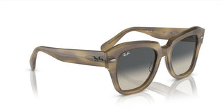 Ray-ban State Street Rb 2186 Unisex Green Squared Sunglasses