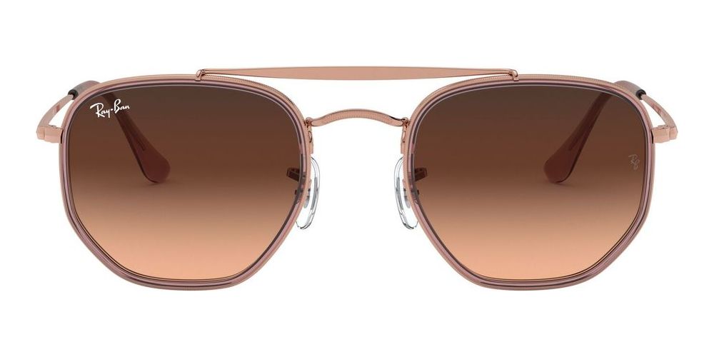 Ray-Ban THE MARSHAL II RB 3648M unisex Rose gold Pilot Sunglasses