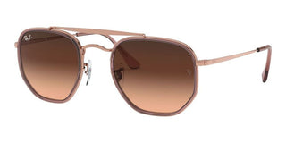 Ray-Ban THE MARSHAL II RB 3648M unisex Rose gold Pilot Sunglasses