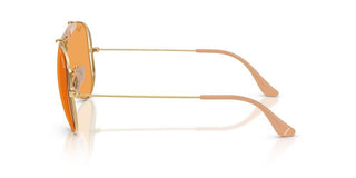 Ray-ban The Shooter By Dolce&gabbana Rb 3138m Unisex Gold Pilot Sunglasses