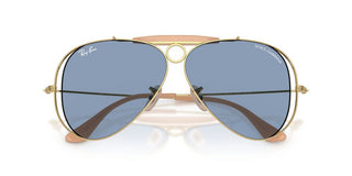 Ray-ban The Shooter By Dolce&gabbana Rb 3138m Unisex Gold Pilot Sunglasses