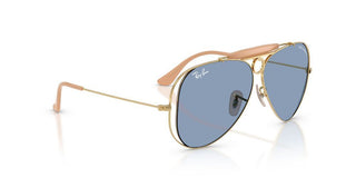 Ray-ban The Shooter By Dolce&gabbana Rb 3138m Unisex Gold Pilot Sunglasses