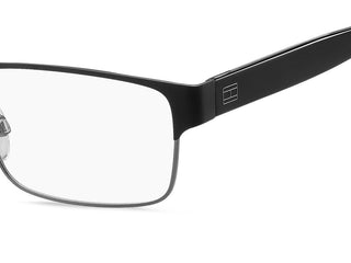 Tommy Hilfiger Th 2074 Men Black Rectangle Eyeglasses