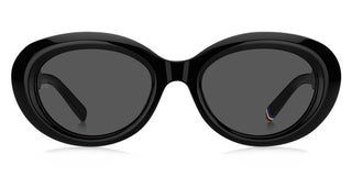 Tommy Hilfiger Th 2207/s Women Black Oval Sunglasses