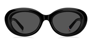 Tommy Hilfiger Th 2207/s Women Black Oval Sunglasses