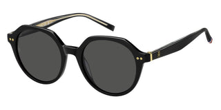 Tommy Hilfiger Th 2212/s Women Black Round Sunglasses