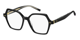 Tommy Hilfiger Th 2216 Women Black Geometric Eyeglasses