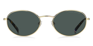 Tommy Hilfiger Th 2219/s Unisex Gold Oval Sunglasses