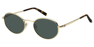 Tommy Hilfiger Th 2219/s Unisex Gold Oval Sunglasses
